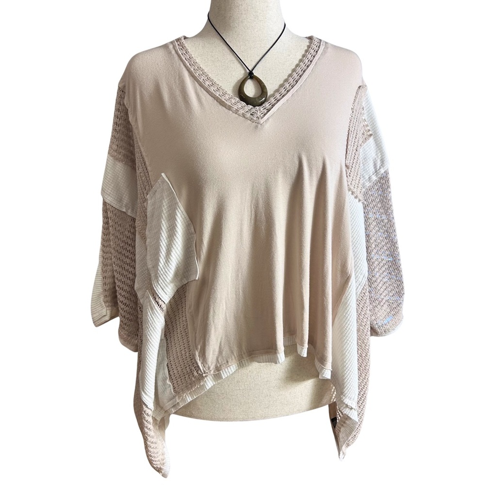 POL Boho Patchwork Tunic Top Oversized Lagenlook … - image 1